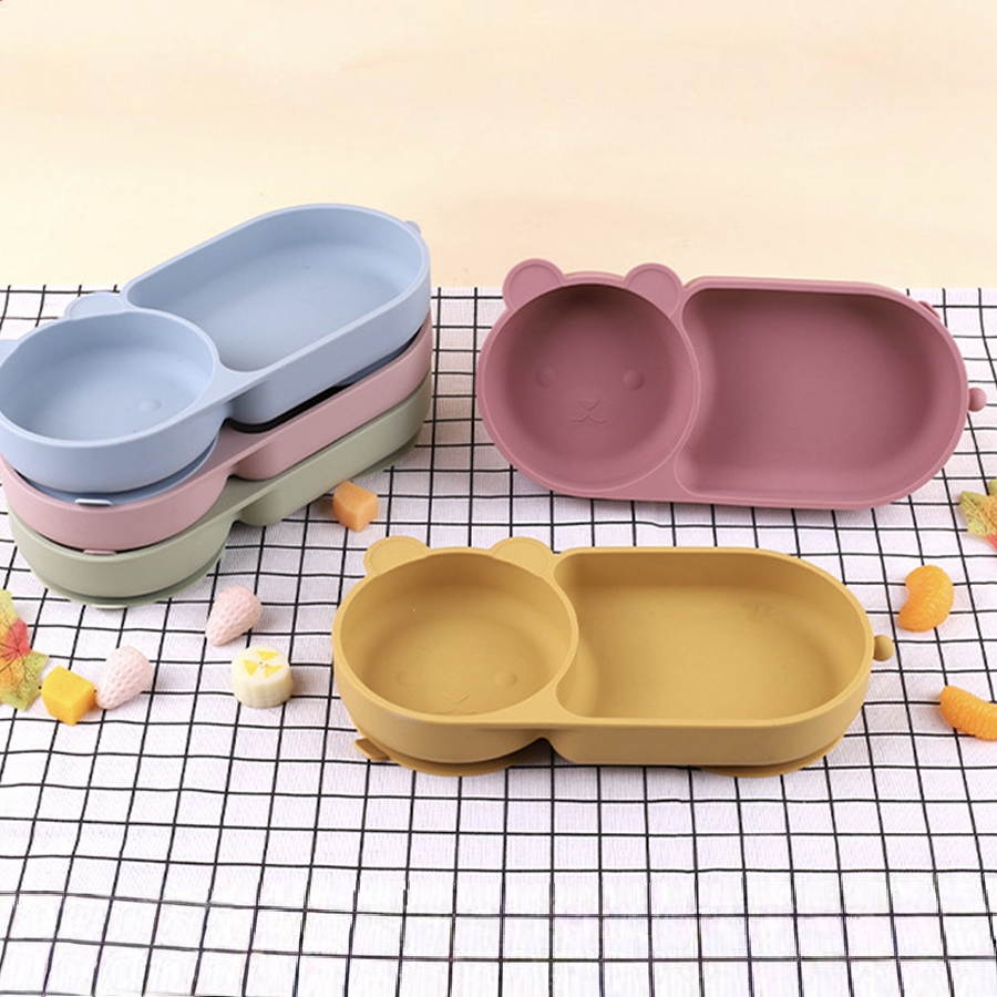 Baby Food Kit - Baby Silicone Suction Cup Bowl Cute