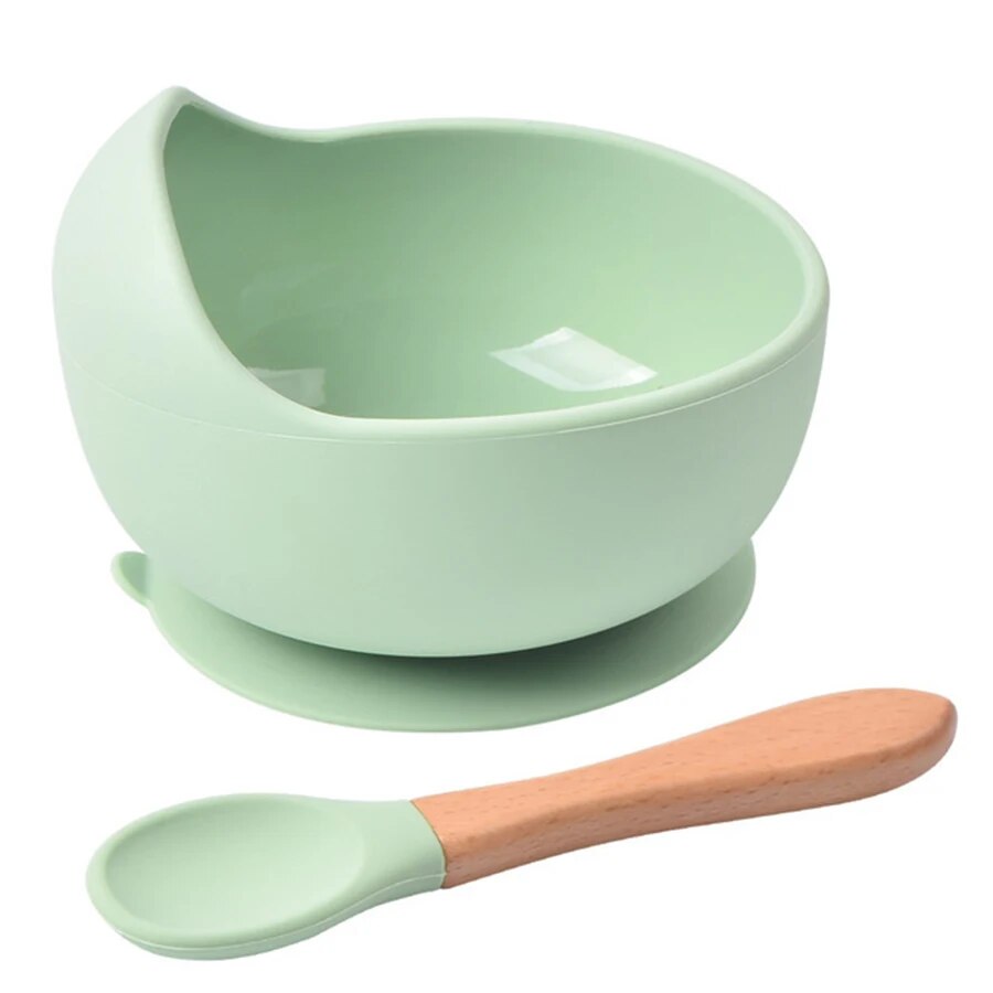 Baby Food Kit - High Quality Spill-Proof Silicone Feeding Bowl
