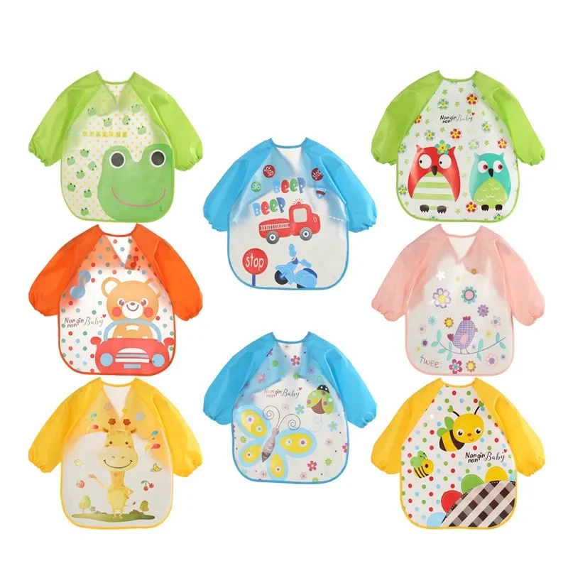 Baby Food Kit - Waterproof EVA Full Sleeve Baby Bibs