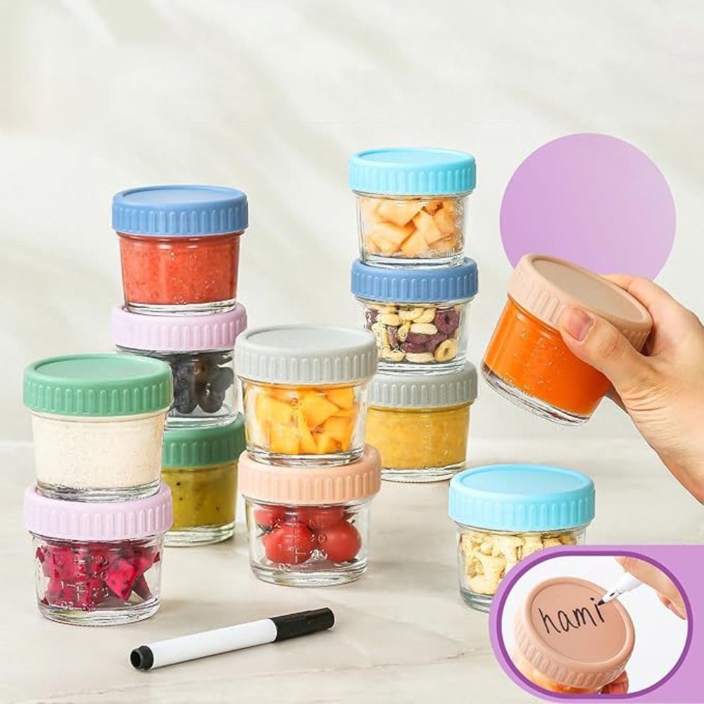 6pcs Mason Jar Glass Baby Food - Baby Food In Jars recension och pris