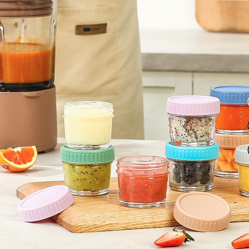 6pcs Mason Jar Glass Baby Food - Baby Food In Jars recension och pris