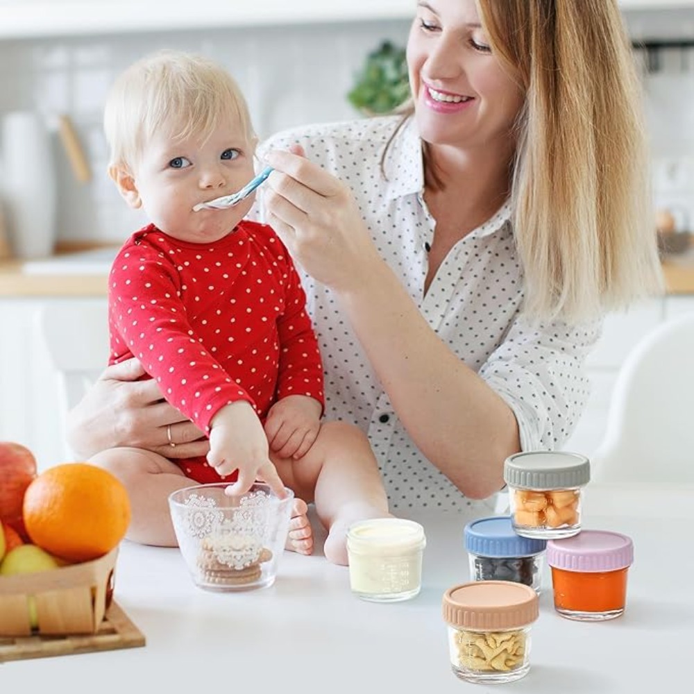 6pcs Mason Jar Glass Baby Food - Baby Food In Jars recension och pris