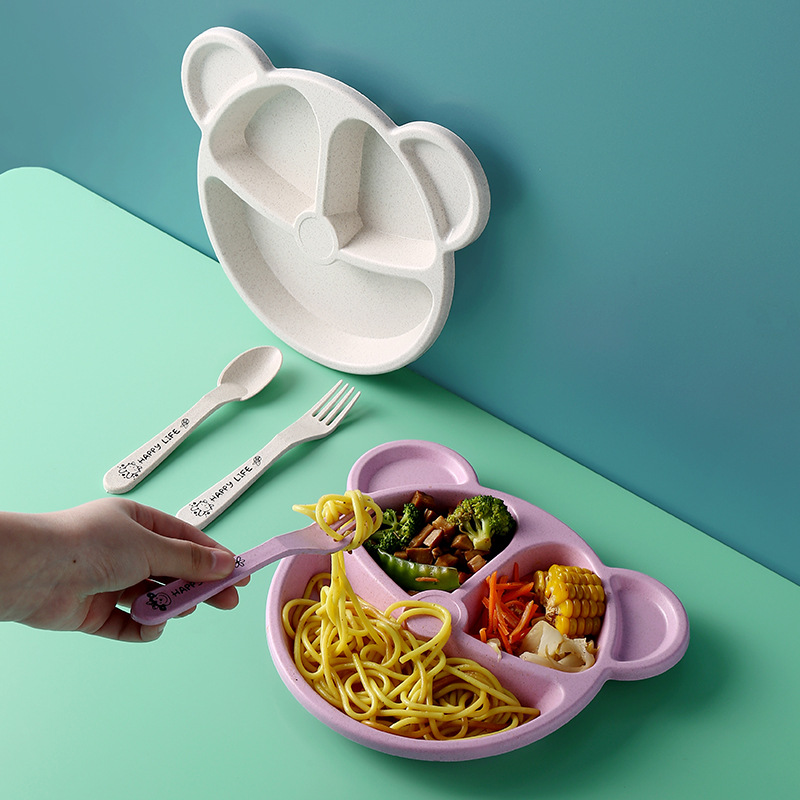 3pcs/Set Wheat Straw Children' - Baby Food Menu recension och pris