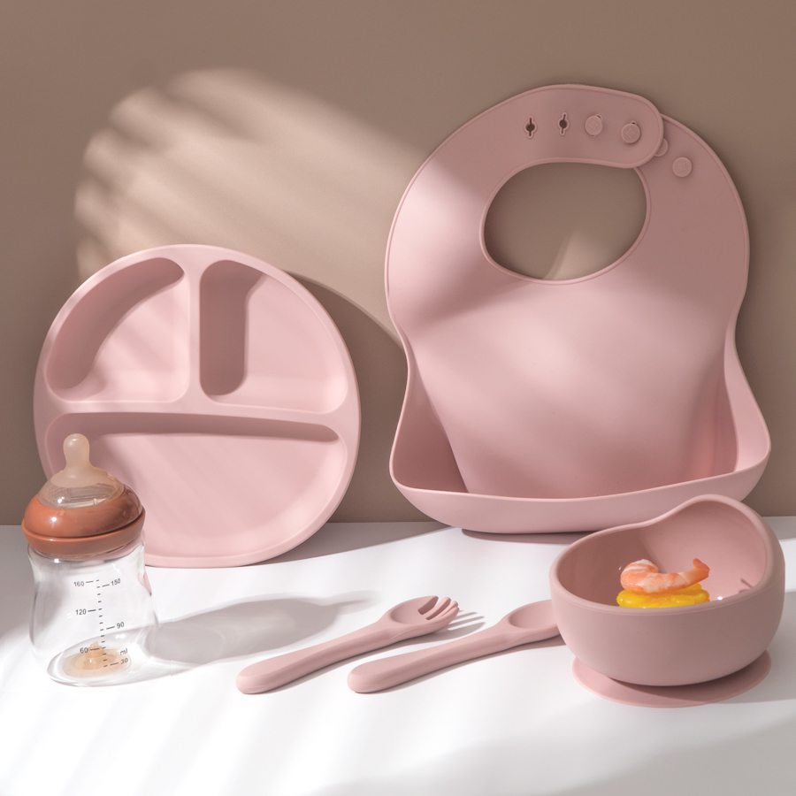 5Pcs Baby Silicone Feeding Set - Baby Food Kit recension och pris