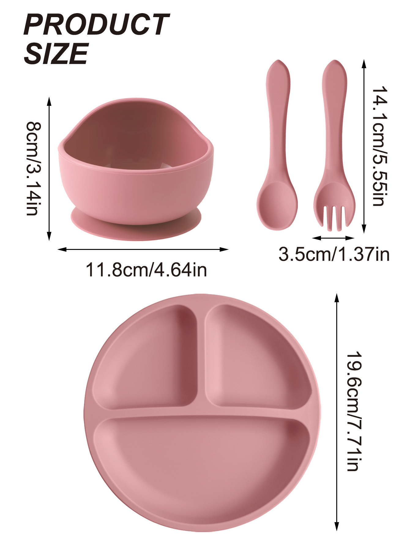 4PCS Baby Silicone Feeding Set - Baby Food Menu recension och pris