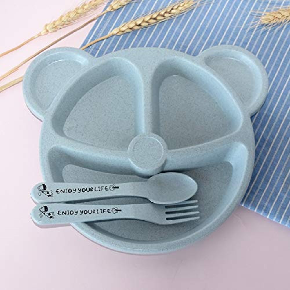 3Pcs/Set Baby Bowl+Spoon+Fork  - Baby Food Menu recension och pris
